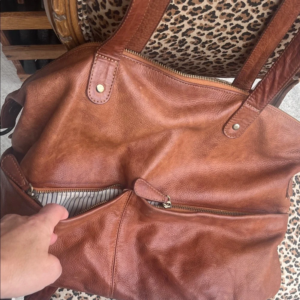 Brown Leather Tote Bag - Picture 5 of 16